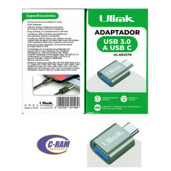 Adaptador USB-A 3 0 Macho a USB-C Hembra Ulink