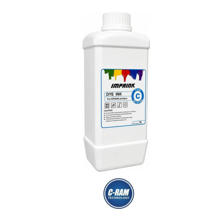 Botella Tinta 1Lt Cian Premium Impresoras Tanque