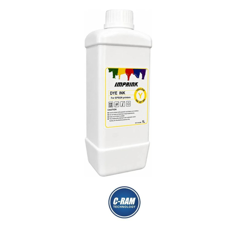 Botella Tinta 1Lt Yellow Premium Impresoras Tanque