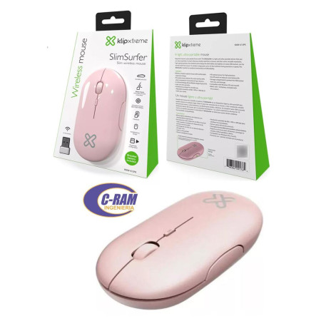 Mouse Inalámbrico Slimesurfer KMW-415PK Rosa