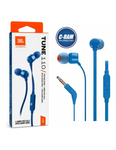 Audífonos In-Ear Micrófono 3 5mm JBL T110 Azul