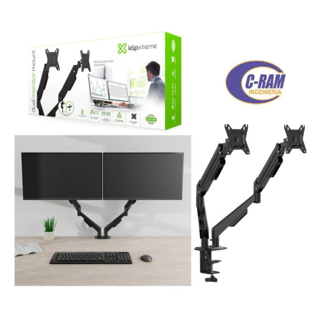 Soporte Dual Monitores Ajus KMM-410 Klip Xtreme