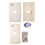 Face Plate Frontal Simple de 1 Puestos Blanco  