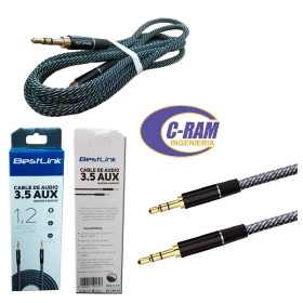 Cable de Audio 3 5mm a 3 5mm 1 2mts Negro BestLink
