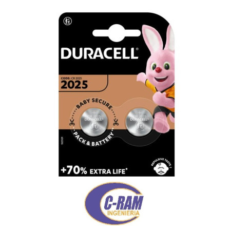 Pila CR2025 3V Lithum Bateria Duracell