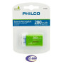 1 Pilas Recargable Precargada 9V 280mAh Philco