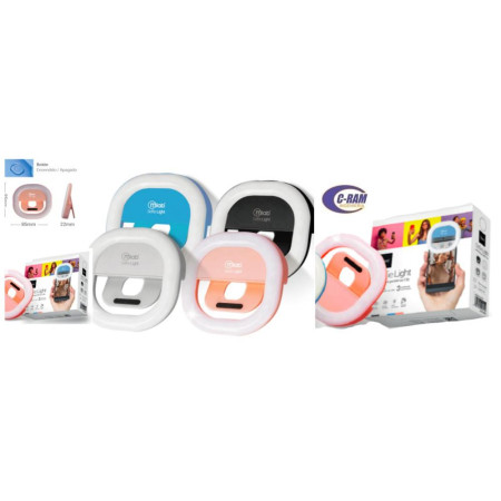 Aro Luz Led Selfie para Smartphone USB 2 0 Rosa 