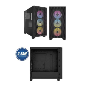 Gabinete Corsair Gamer 3000D RGB Airflow Negro