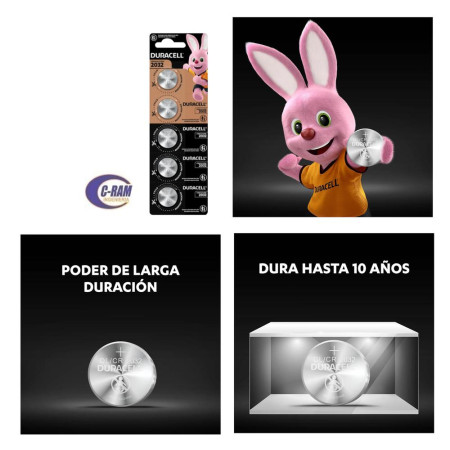 Pila CR2032 3V Lithum Bateria Duracell
