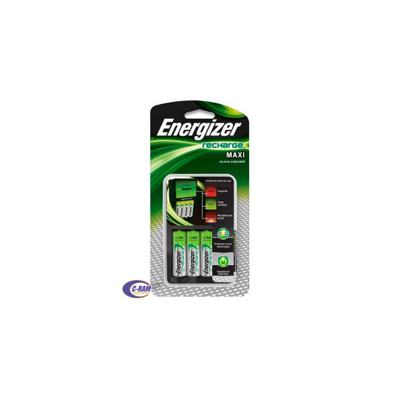 Cargador de Pilas Maxi AA/AAA 2Pilas Recargables