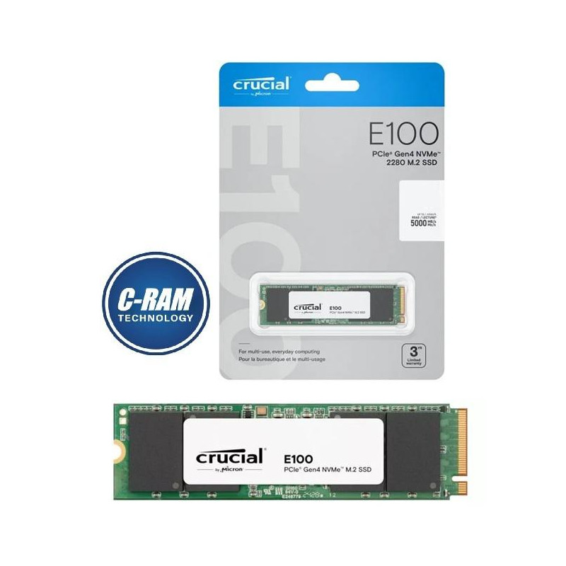 SSD Interno 1TB M.2 2280 MVE PCIE 4.0 X4 Crucial