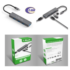 Adaptador Hub USB C a 4 Puertos USB 3 0 Ulink