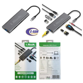 Adaptador Hub USB C a 9 en 1 Ulink