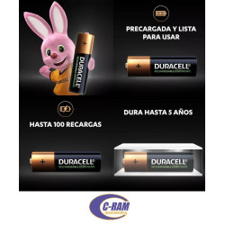 2 Pila Recargable AAx2 2500mAh Duracell