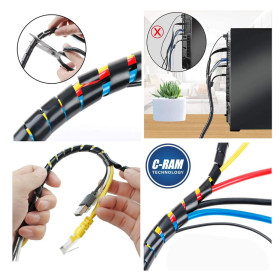 Funda Para Cables Flexible Espiral 3Mts 20mm  