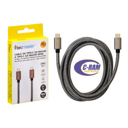 Cable Carga y Datos USB-C a USB-C 1 5Mts Gris