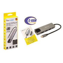 Docking Station USB C a 5 en 1 Tecmaster
