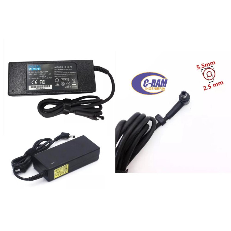 Cargador Toshiba 19V 4 7A 90W 5 5*2 5 DM 