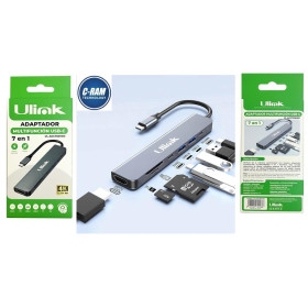 Adaptador Hub USB-C a 7 en 1 Ulink