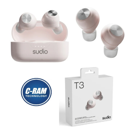 Audífonos Sudio T3 True Wireless  Pink 