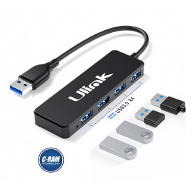Mini Hub USB-A 3 0 a 4 Puertos USB-A 3 0 Ulink