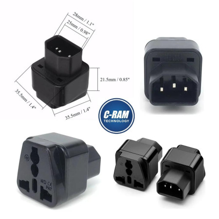Adaptador UPS de C14 A C13 AU US UK EU Enchufe
