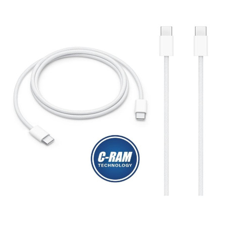 Cable Origina Apple USB-C a USB-C 1Mts 60W Blanco