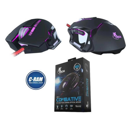 Mouse Gamer Xtech XTM-720 7200 DPI USB Led