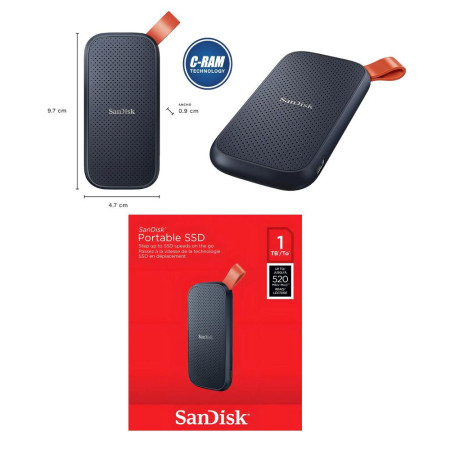 Disco Externo SanDisk SDSSDE30 1TB Portátil USB-C