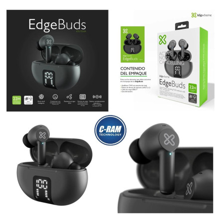 Audífonos Klip Xtreme KTE-755GR TWS ANC Gris