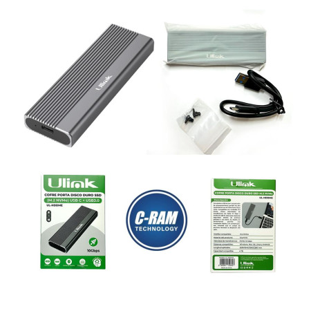 Cofre Porta Disco Duro SATA 2 5 a USB-C Ulink