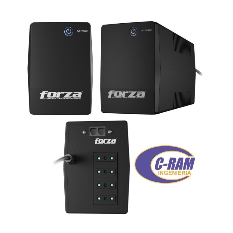 UPS NT-752C Forza 750VA/375W  4 Salidas  AC 220V