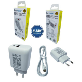 Cargador Pared Iphone Quick Charge 20W 3A USB-A-C