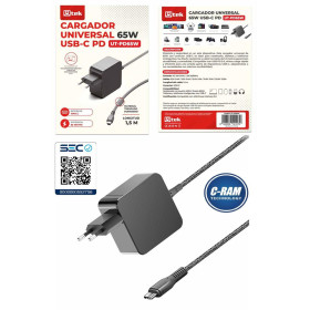 Cargador Universal Utek USB-C 65W PD con Cable Tre