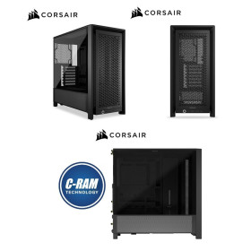 Gabinete Corsair 4000D Airflow Tempered Glass Blac