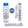 Alargador Multiple 6 Tomas 1 5mts Blanco Philco
