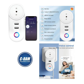 Enchufe Inteligente Wi-Fi 16A Compatible Alexa  