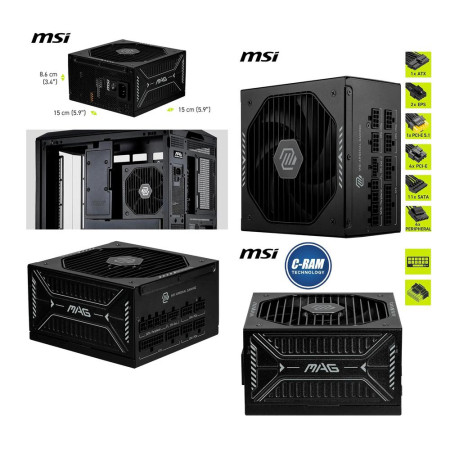 Fuente de Poder Original MSI 1000W 80 Plus Gold