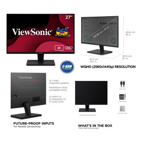 Monitor ViewSonic 27  2K QHD VA2715-2K-MHD 