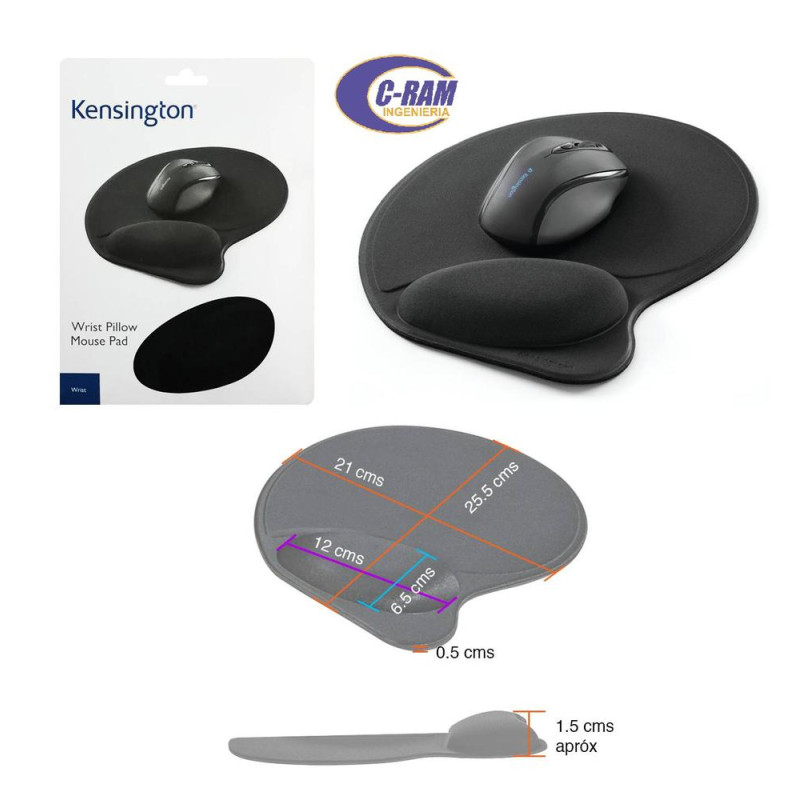 Mouse Pad Egonómico Apoya Muñecas Kensington