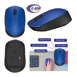 Mouse Logitech Inalámbrico M170 2 4Ghz Azul 