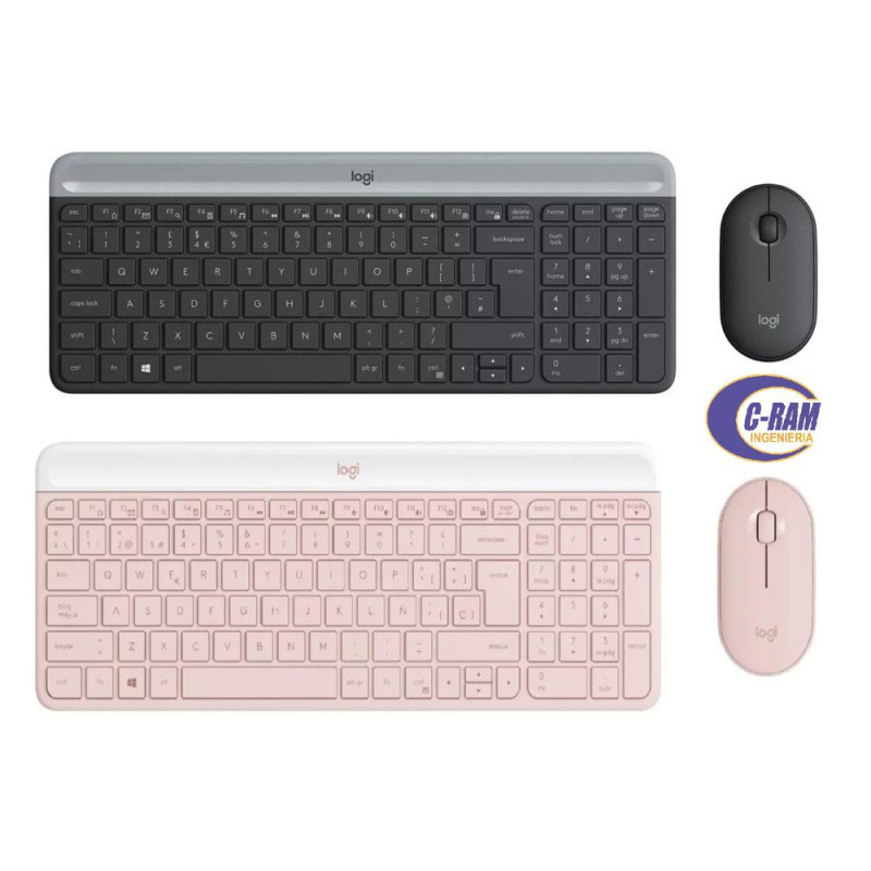 Kit Inalámbrico MK470 Slim Negro/Plata Logitech