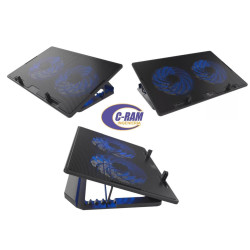 Base Enfriadora Notebook hasta 15 6  2 Ventiladore