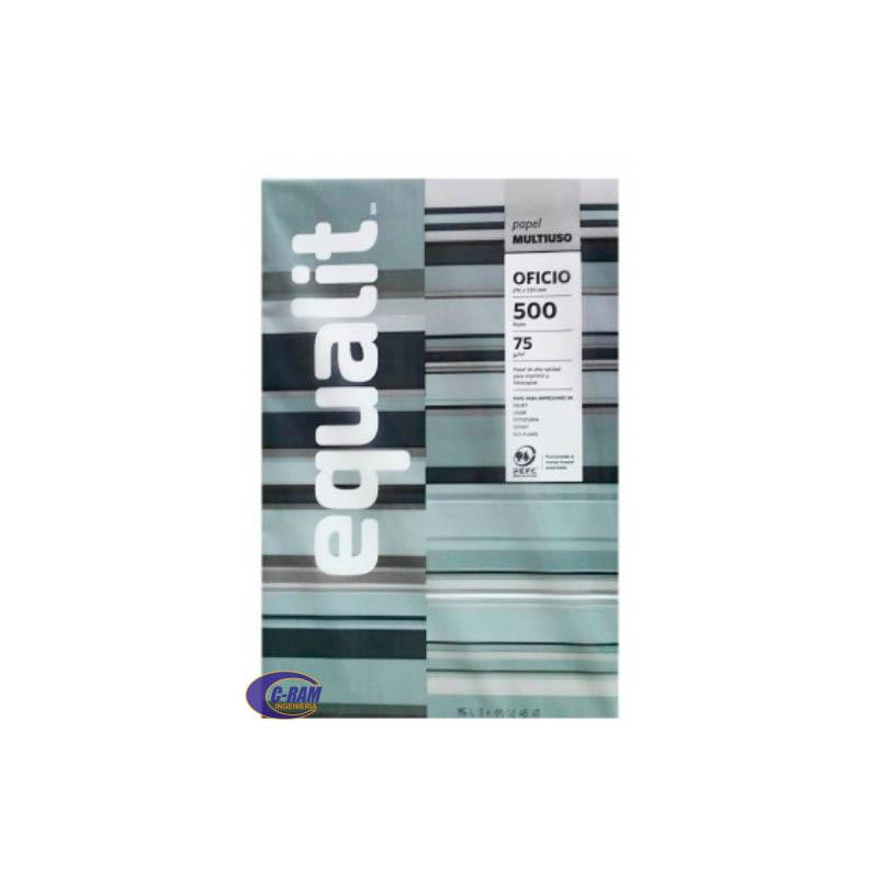 Resma Papel Oficio 500 Hojas 75 g/m2 Equalit 