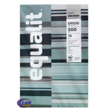 Resma Papel Oficio 500 Hojas 75 g/m2 Equalit 