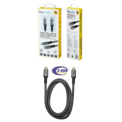 Cable De Carga y Datos USB-C a USB-C 1 2Mts   