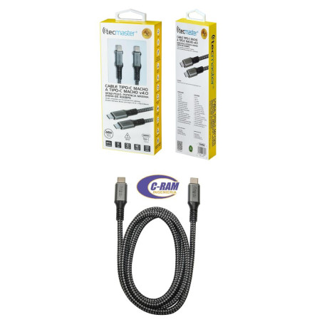 Cable De Carga y Datos USB-C a USB-C 1 2Mts   