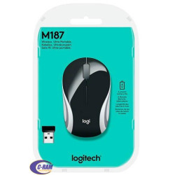 Logitech Mouse Inalámbrico M187 Black