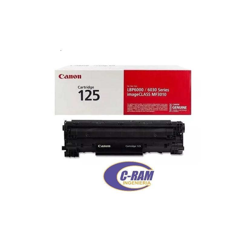 Toner Cartucho Cartridge 125 Canon Original 1600P 