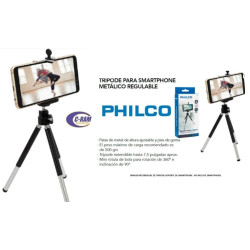 Trípode para Smartphone metálico regulable Philco